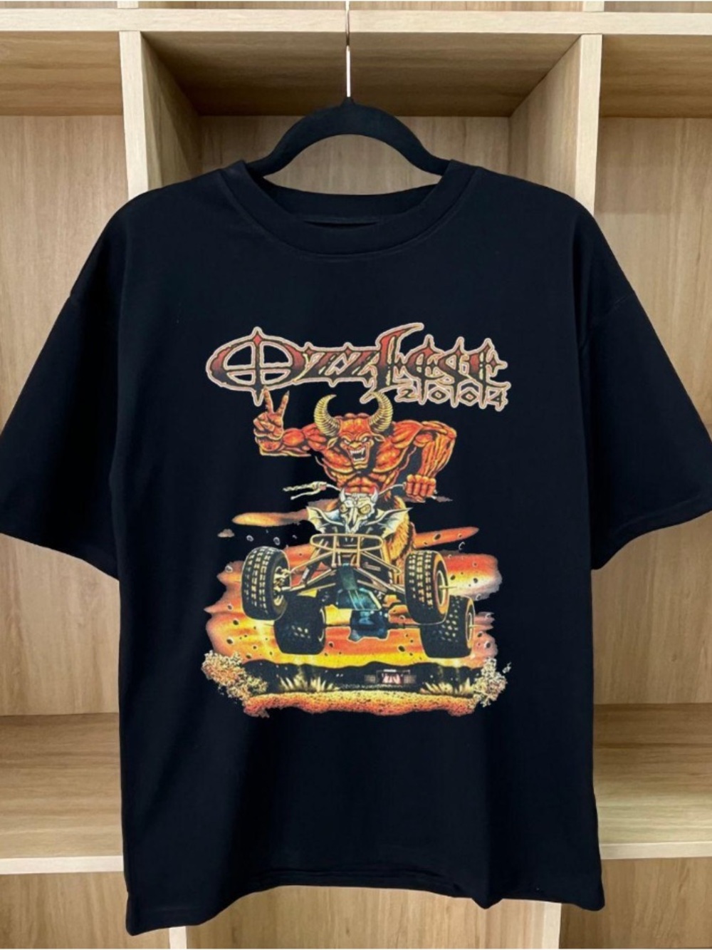 Ozzfest Devil Off Road Heavy Metal Retro Black T-shirt